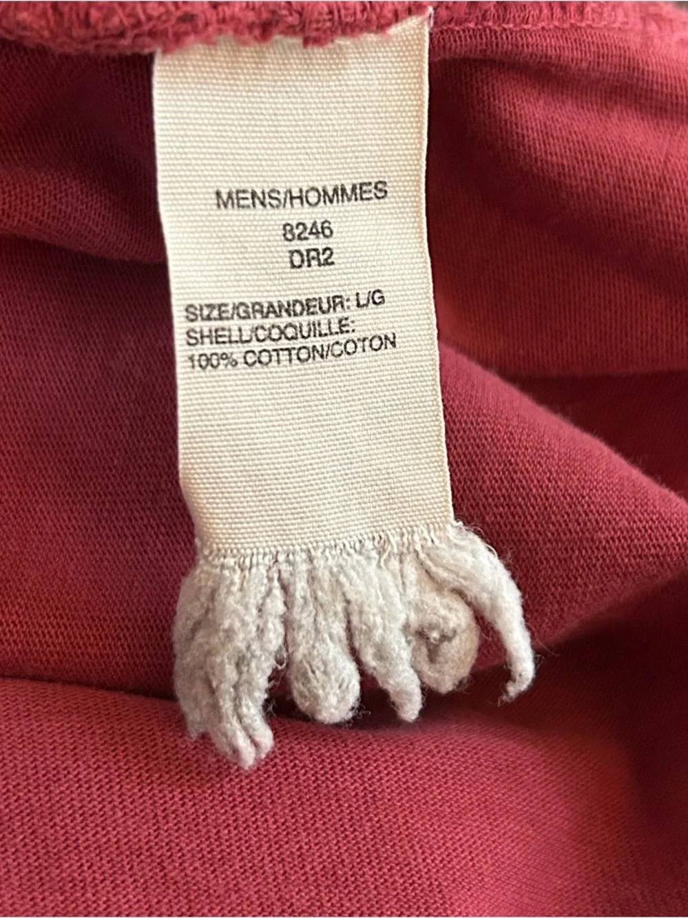 Woolrich Men’s Classic Crewneck long sleeve Tee in lfaded Burgundy - L - Picture 10 of 10